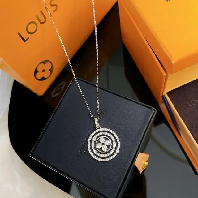 Louis Vuitton Floral Pavé Pendant Necklace 8
