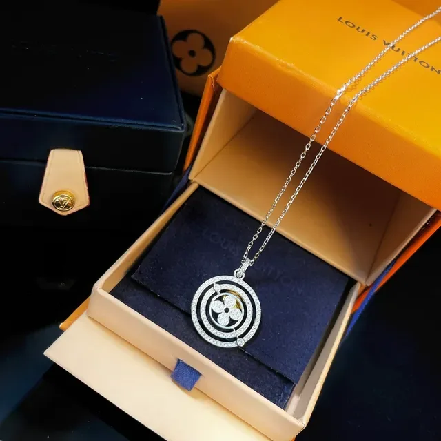Louis Vuitton Floral Pavé Pendant Necklace 9