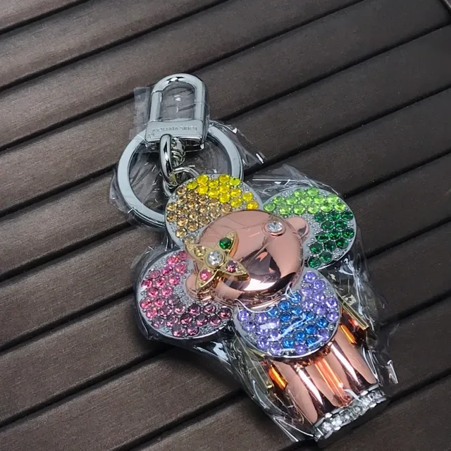 Louis Vuitton Flower-Shaped Crystal Keychain Multicolor Jewelry 2