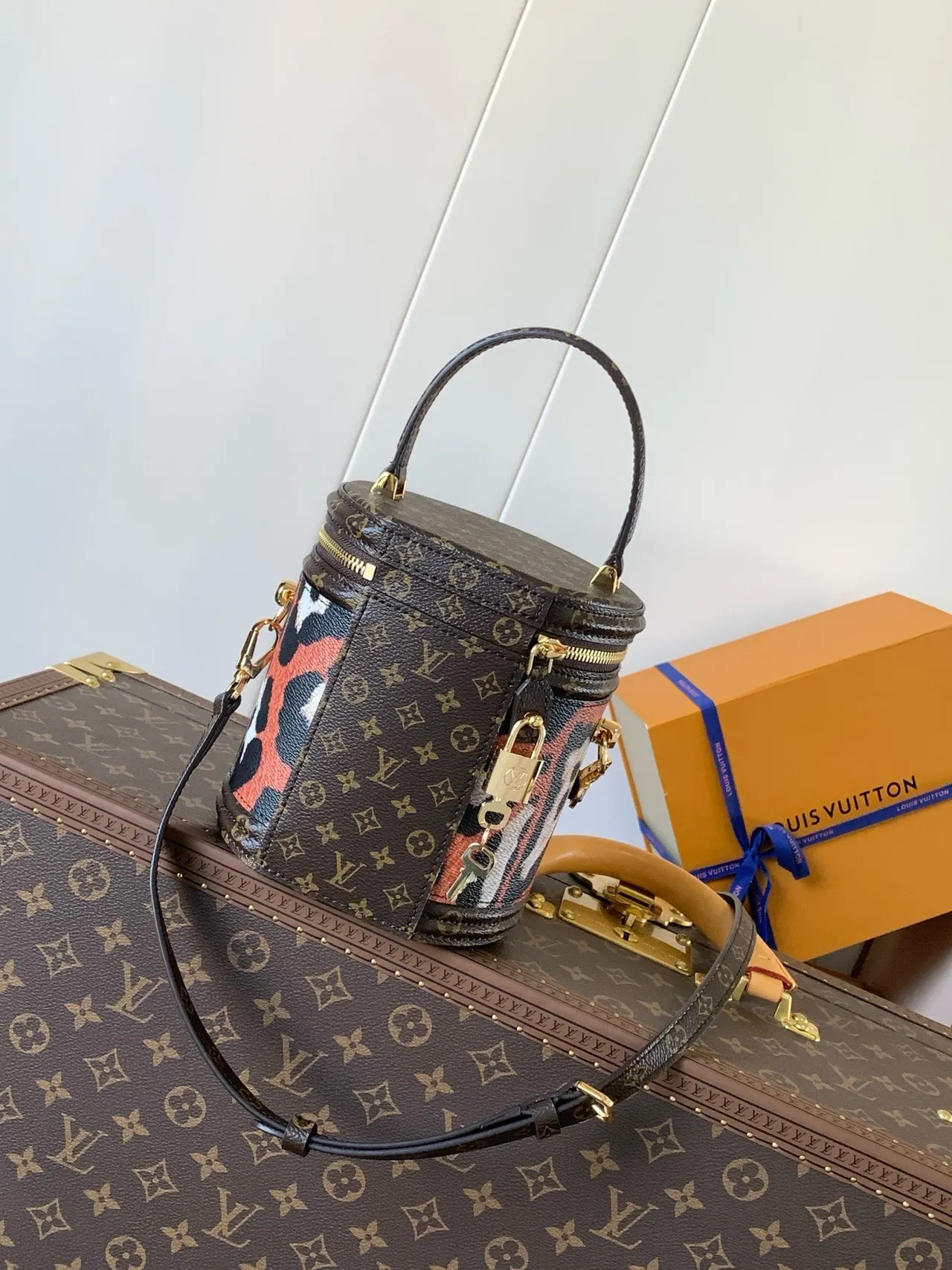 Louis Vuitton Giraffe-Print Coated Canvas Bucket Bag 6