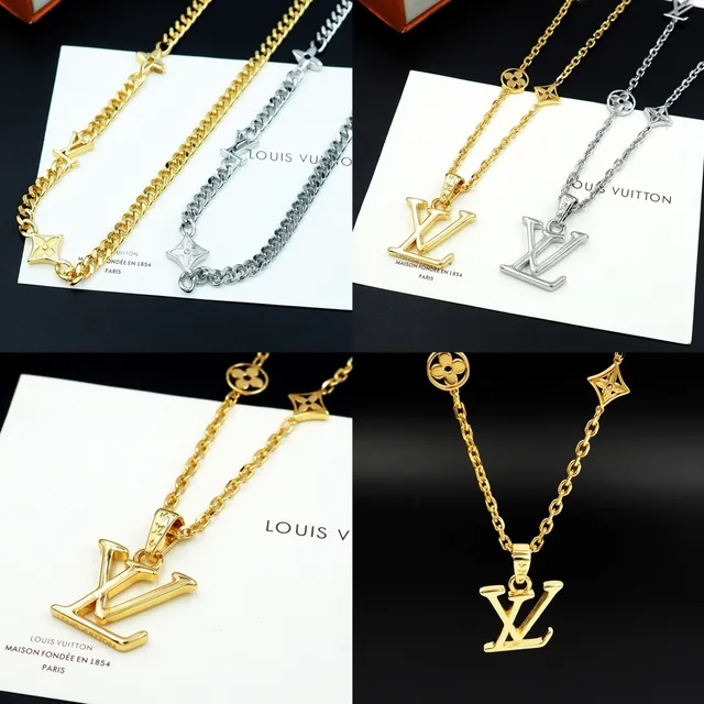 Louis Vuitton Gold Chain Multi-Charm Pendant Necklace 2