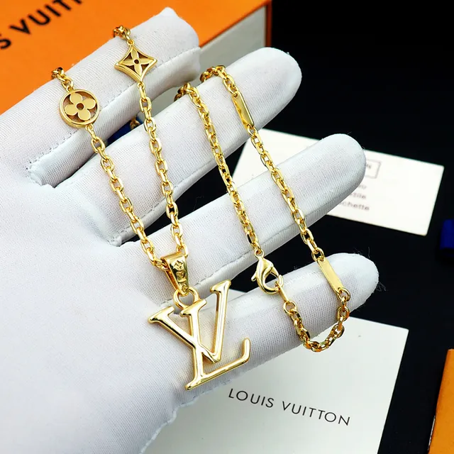 Louis Vuitton Gold Chain Multi-Charm Pendant Necklace 4