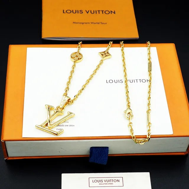 Louis Vuitton Gold Chain Multi-Charm Pendant Necklace 6