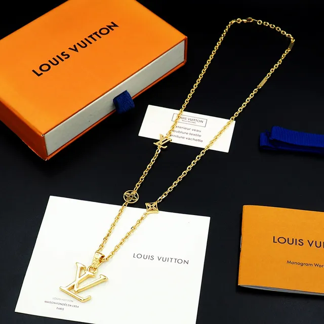 Louis Vuitton Gold Chain Multi-Charm Pendant Necklace 7