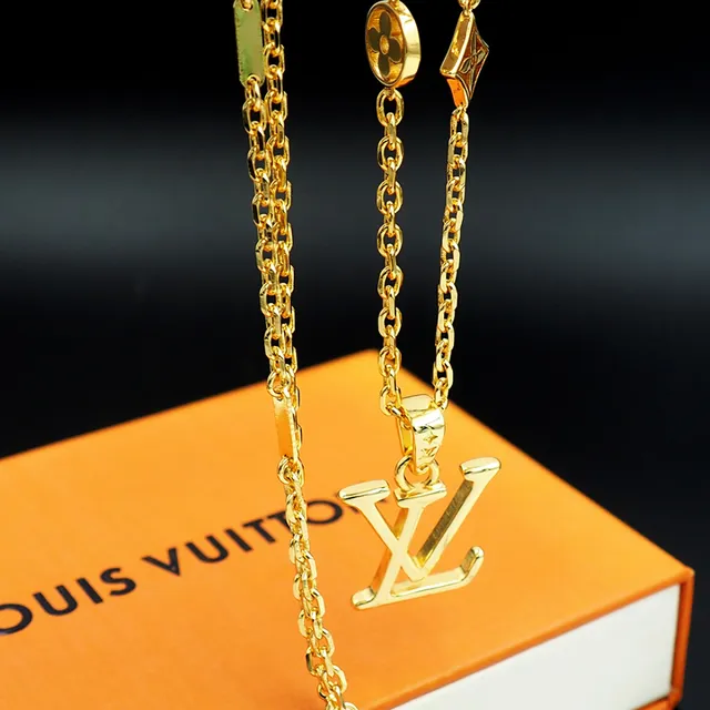 Louis Vuitton Gold Chain Multi-Charm Pendant Necklace 8