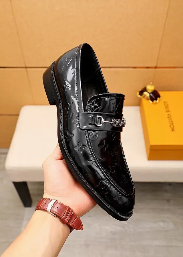Louis Vuitton Horsebit Loafer Black Patent Leather Loafers 5