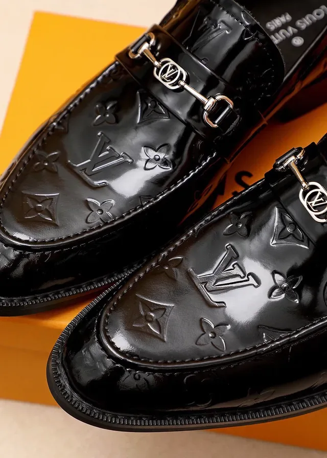 Louis Vuitton Horsebit Loafer Black Patent Leather Loafers 7