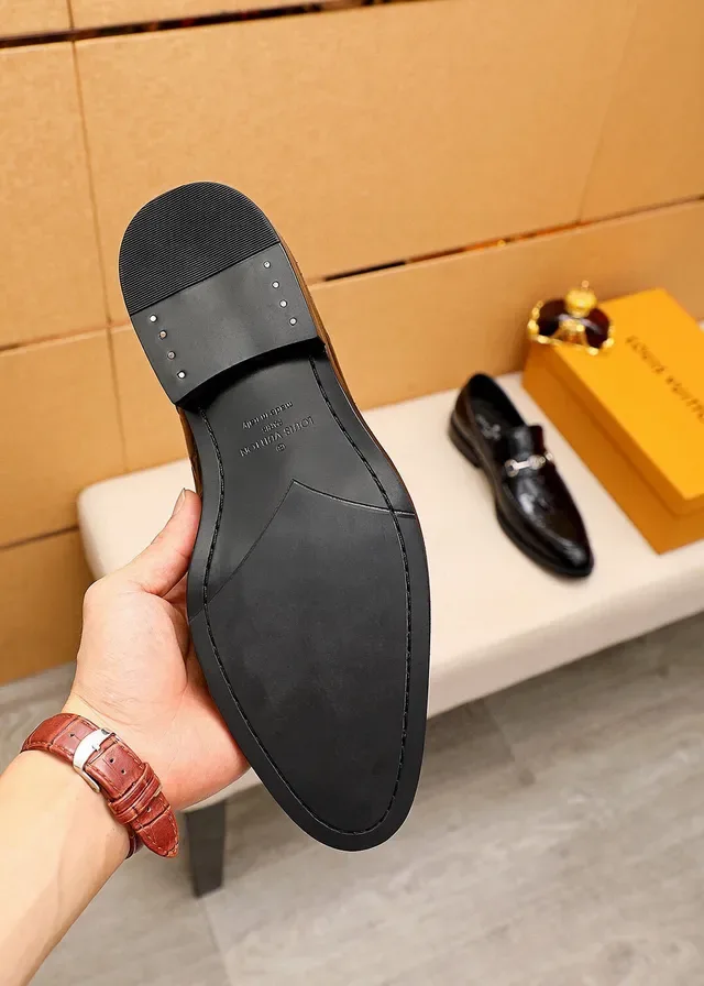 Louis Vuitton Horsebit Loafer Black Patent Leather Loafers 8