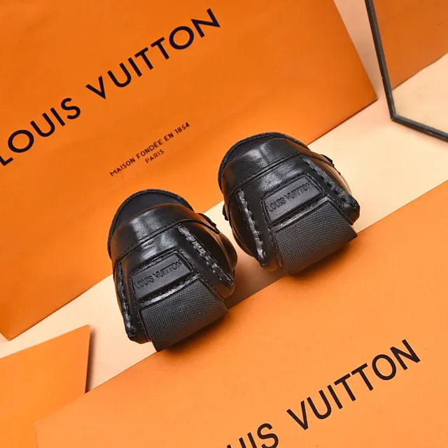 Louis Vuitton Horsebit Loafer Brown Monogram Canvas and Black Leather Loafers 2