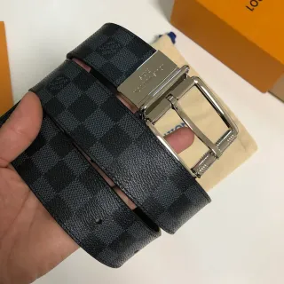 Louis Vuitton Initiales Damier Graphite Reversible Leather Belt