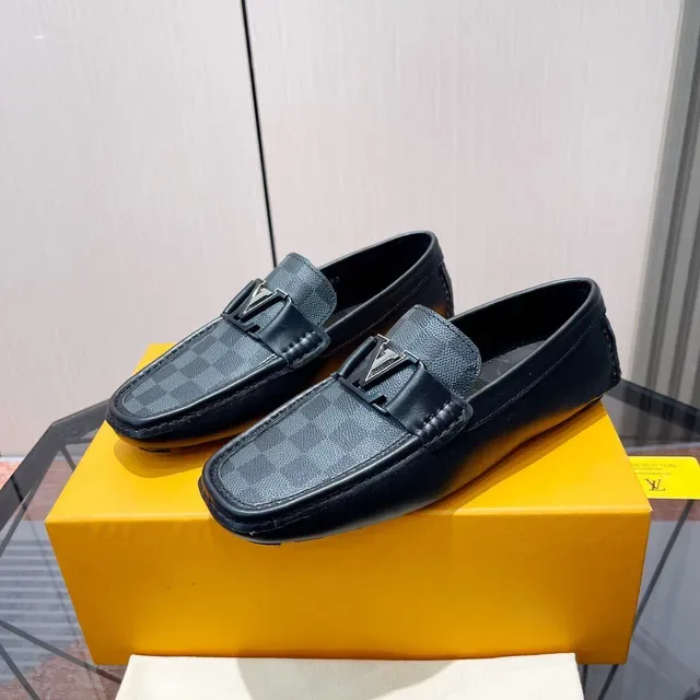 Louis Vuitton لوفر أسود Damier Graphite جلد كانفاس لوفر 3