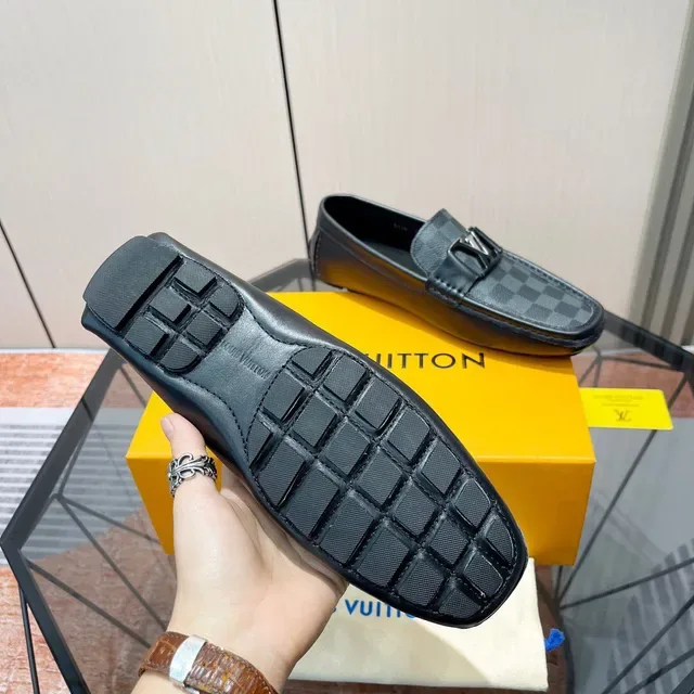 Louis Vuitton لوفر أسود Damier Graphite جلد كانفاس لوفر 9