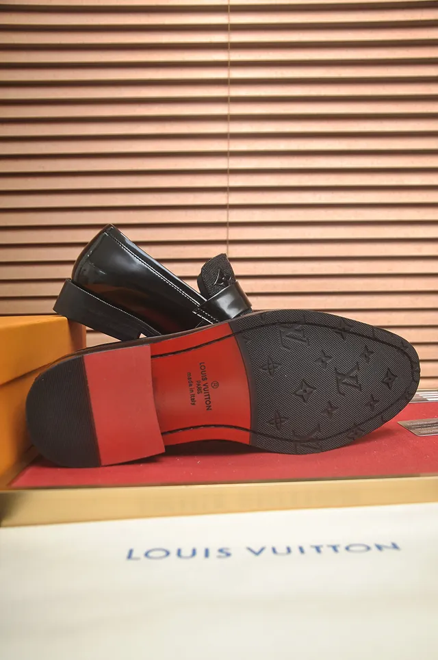 Louis Vuitton Loafer Black Patent and Monogram Fabric Loafers 3