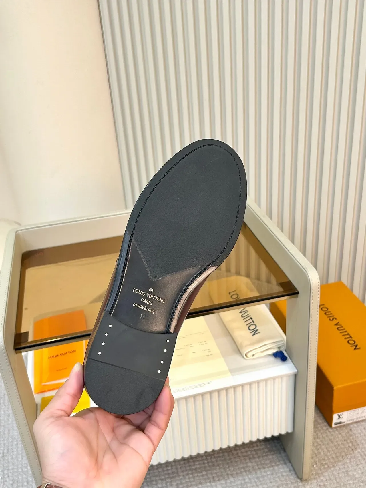 Louis Vuitton Mocassin Brique Cuir Verni Sangle Monogram 2