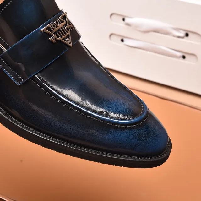 Louis Vuitton Loafer Navy Black Glossy Patent Leather Transparent PVC Strap Loafer 2