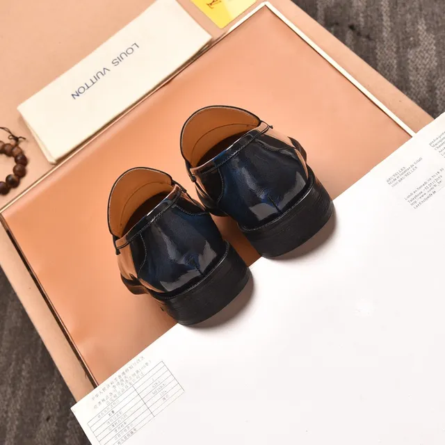 Louis Vuitton Loafer Navy Black Glossy Patent Leather Transparent PVC Strap Loafer 4