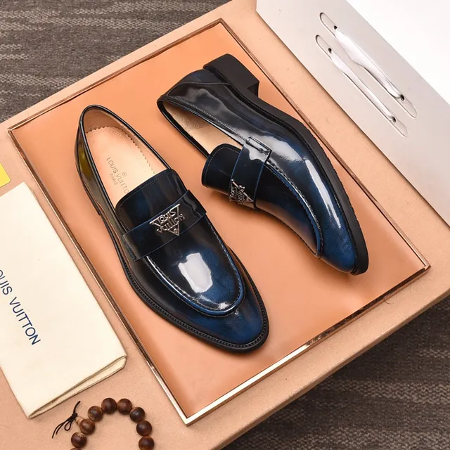 Louis Vuitton Loafer Navy Black Glossy Patent Leather Transparent PVC Strap Loafer 9