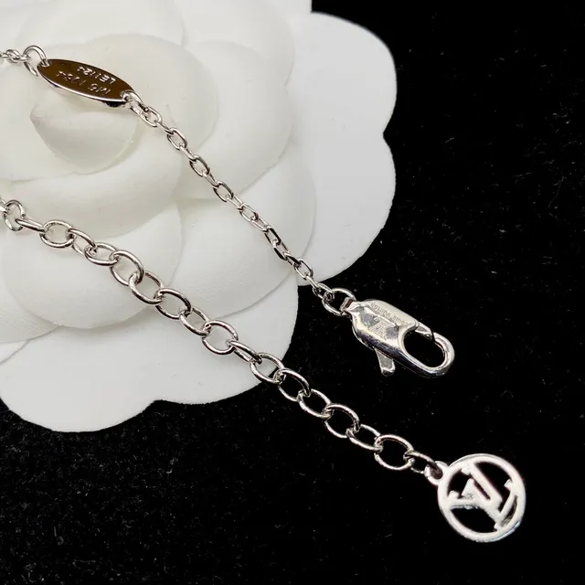 Louis Vuitton Lock-Shaped Pave Crystal Monogram Pendant Necklace 3