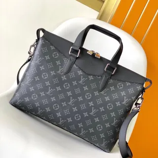 Louis Vuitton Lockit Gray Structured Monogram Canvas Tote Bag