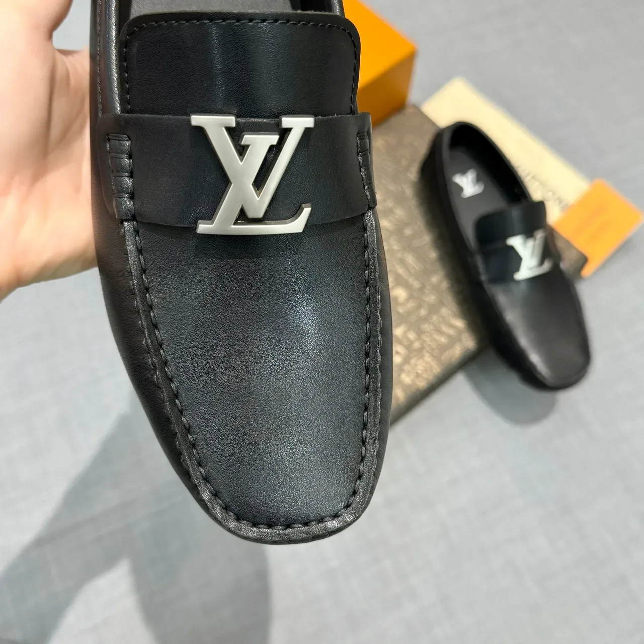 Louis Vuitton LV Buckle Loafer Black Leather Loafers 3