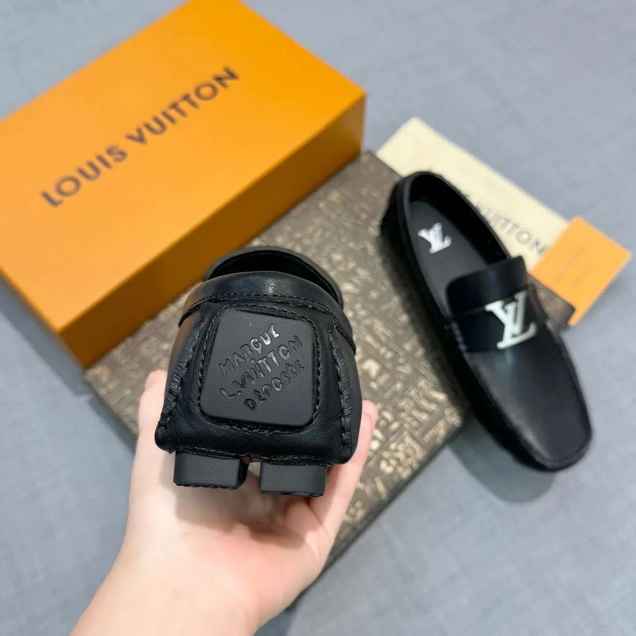 Louis Vuitton LV Buckle Loafer Black Leather Loafers 4