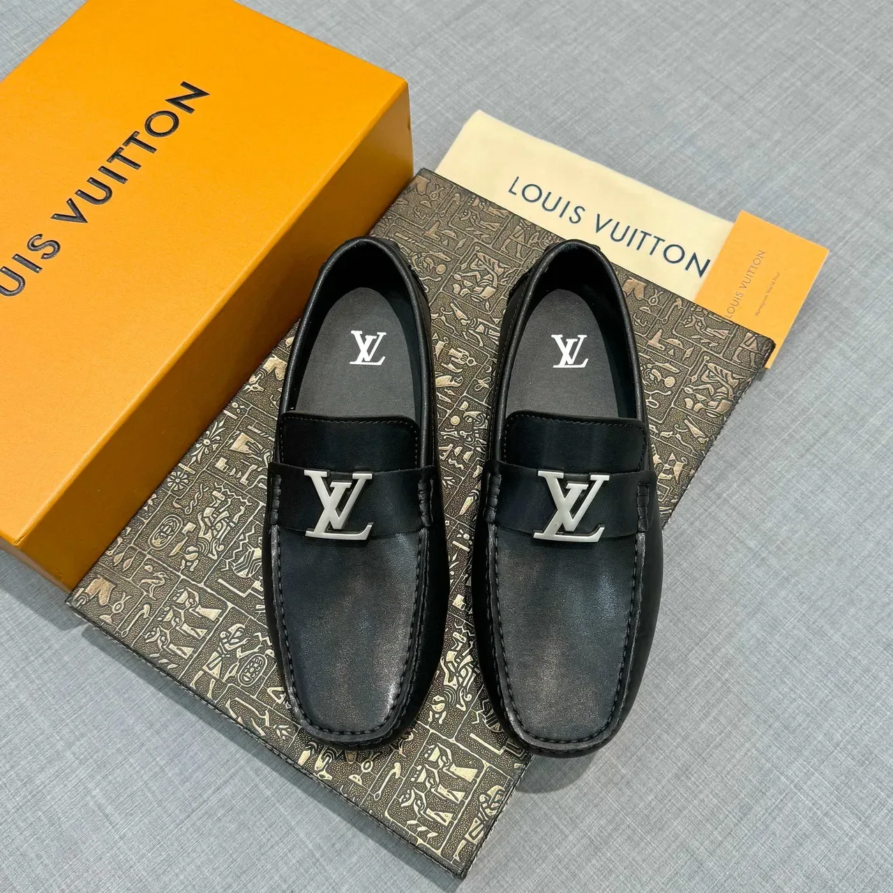 Louis Vuitton LV Buckle Loafer Black Leather Loafers 6