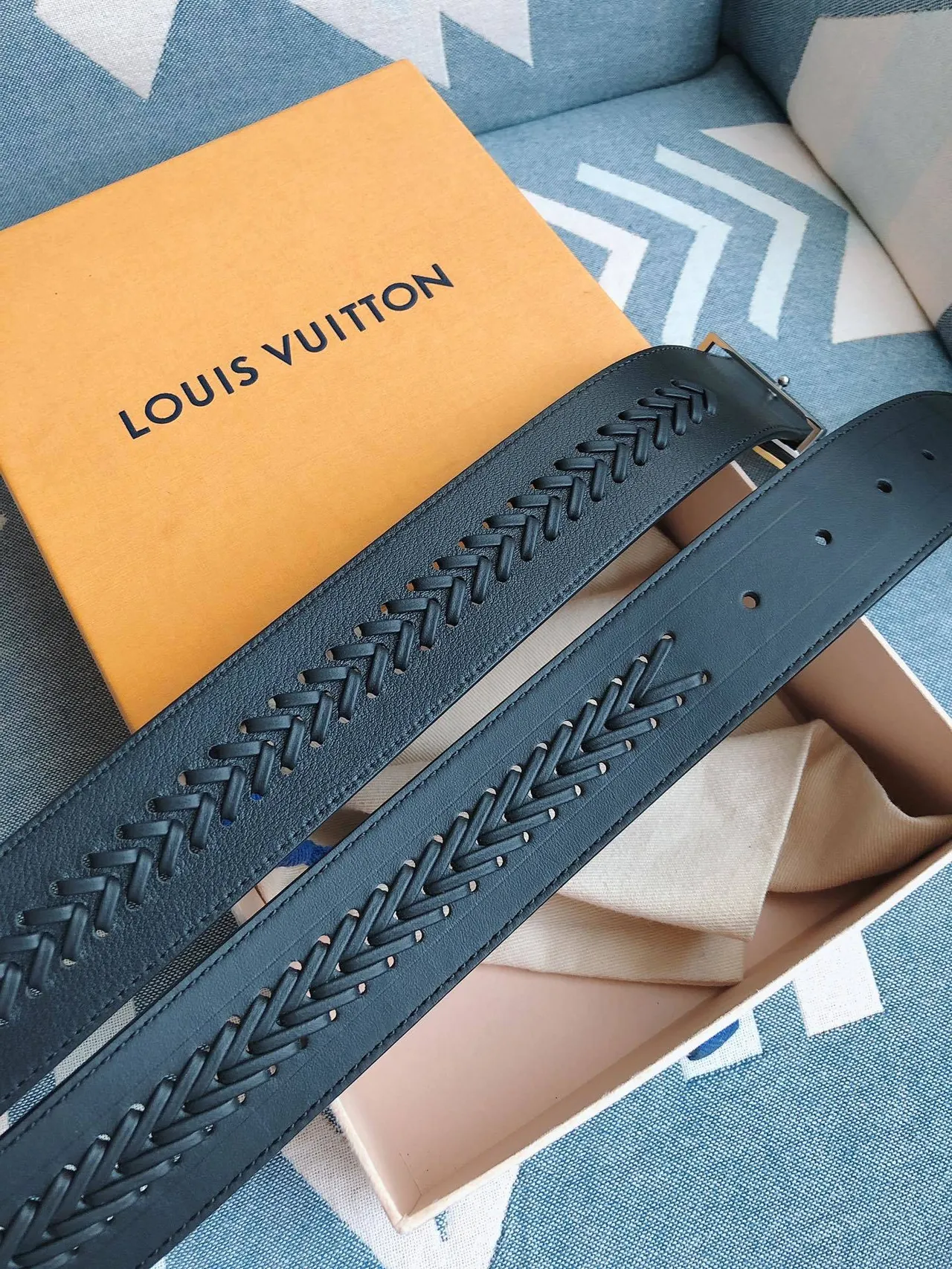 Louis Vuitton LV Initiales Braided Leather Belt 2