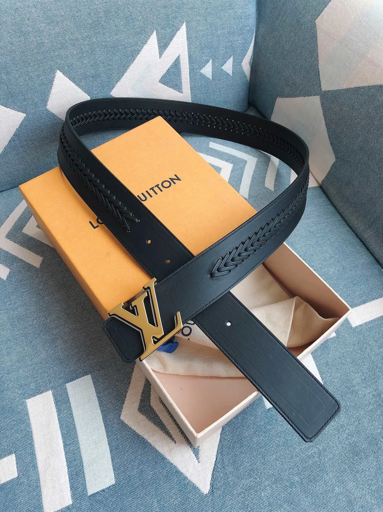Louis Vuitton LV Initiales Braided Leather Belt 3