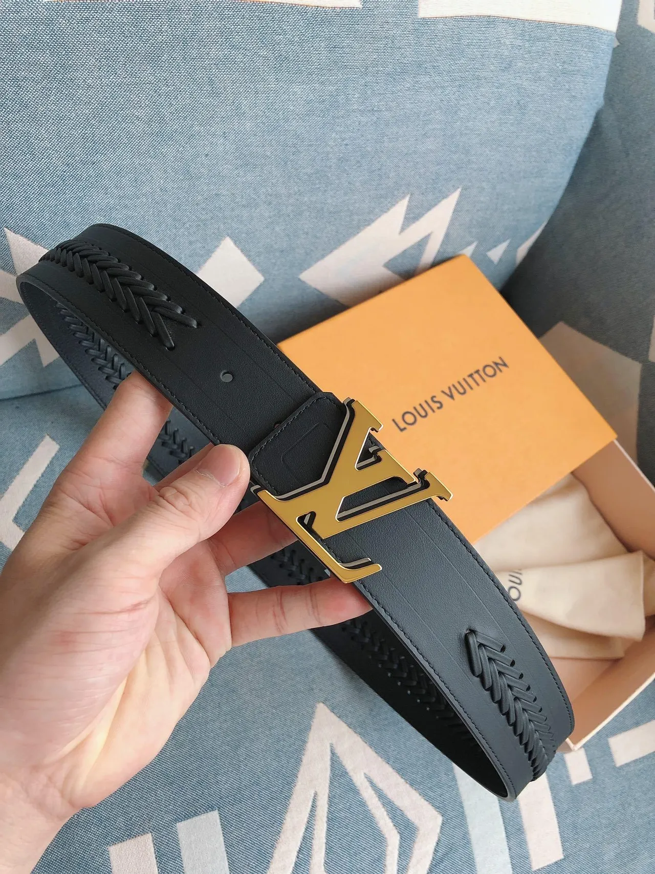 Louis Vuitton LV Initiales Braided Leather Belt 5
