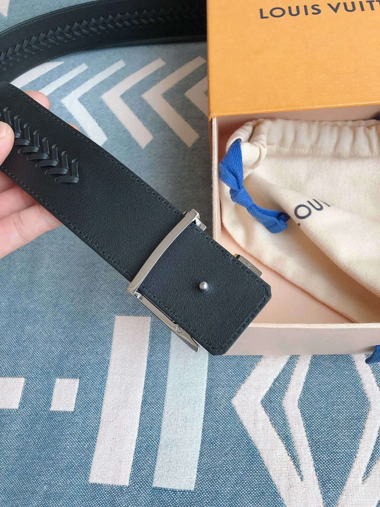Louis Vuitton LV Initiales Braided Leather Belt 7