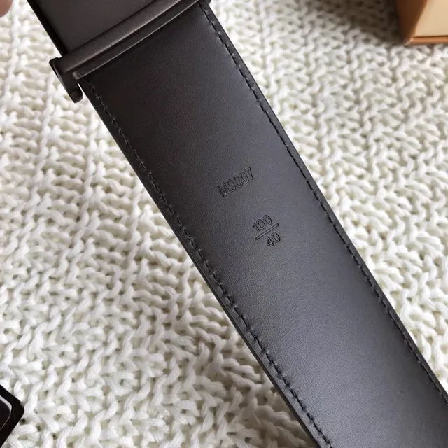 Louis Vuitton LV Initiales Damier Ebène Checkered Leather Belt 5