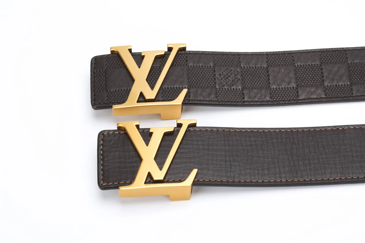Louis Vuitton LV Initiales Damier Graphite Leather Belt 3