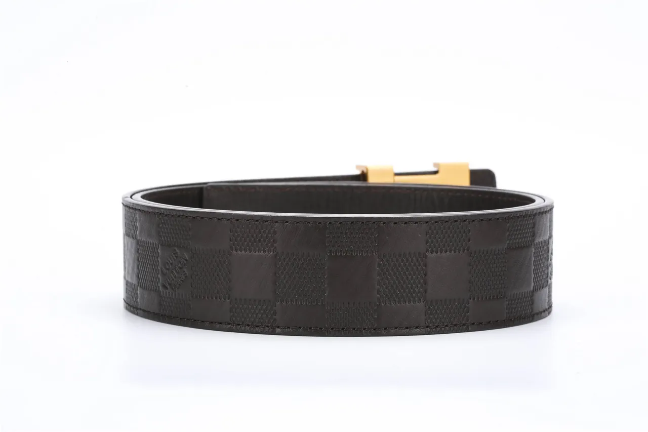 Louis Vuitton LV Initiales Damier Graphite Leather Belt 4