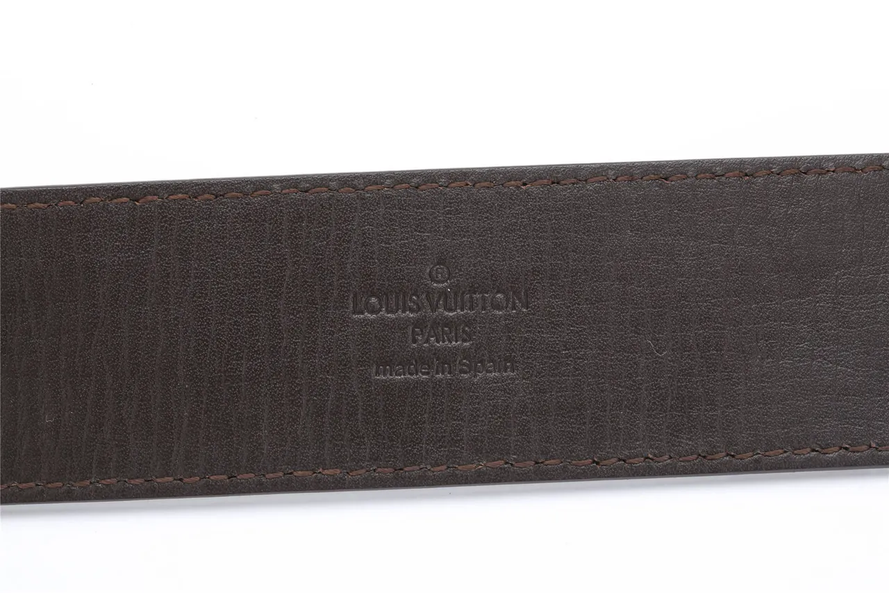 Louis Vuitton LV Initiales Damier Graphite Leather Belt 8