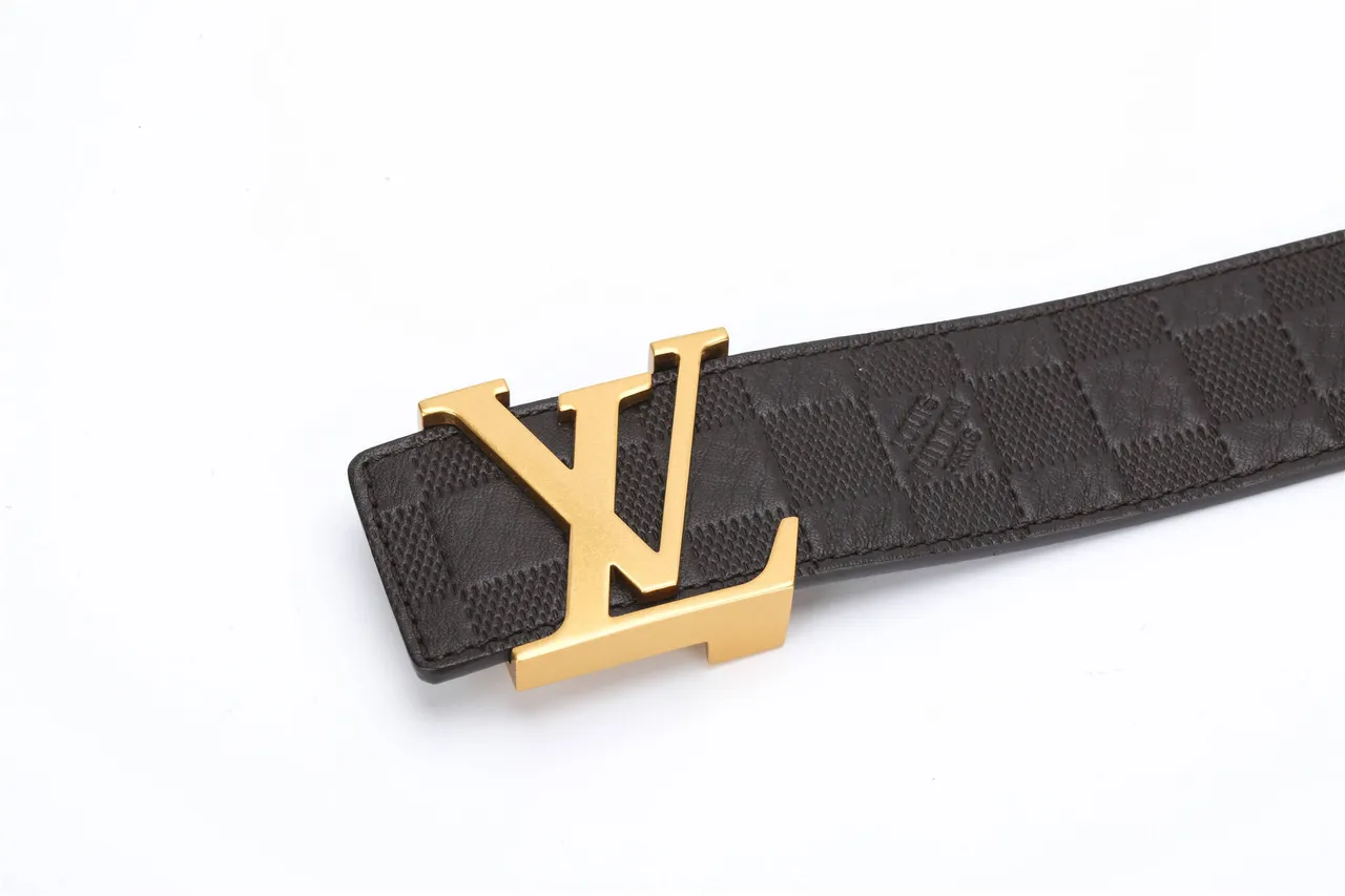 Louis Vuitton LV Initiales Damier Graphite Leather Belt 10