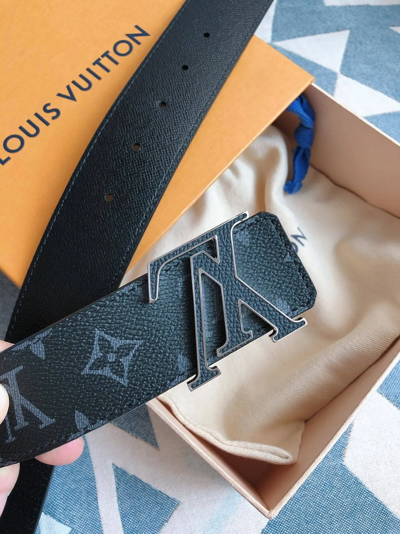 Louis Vuitton LV Initiales Monogram Leather Belt 4