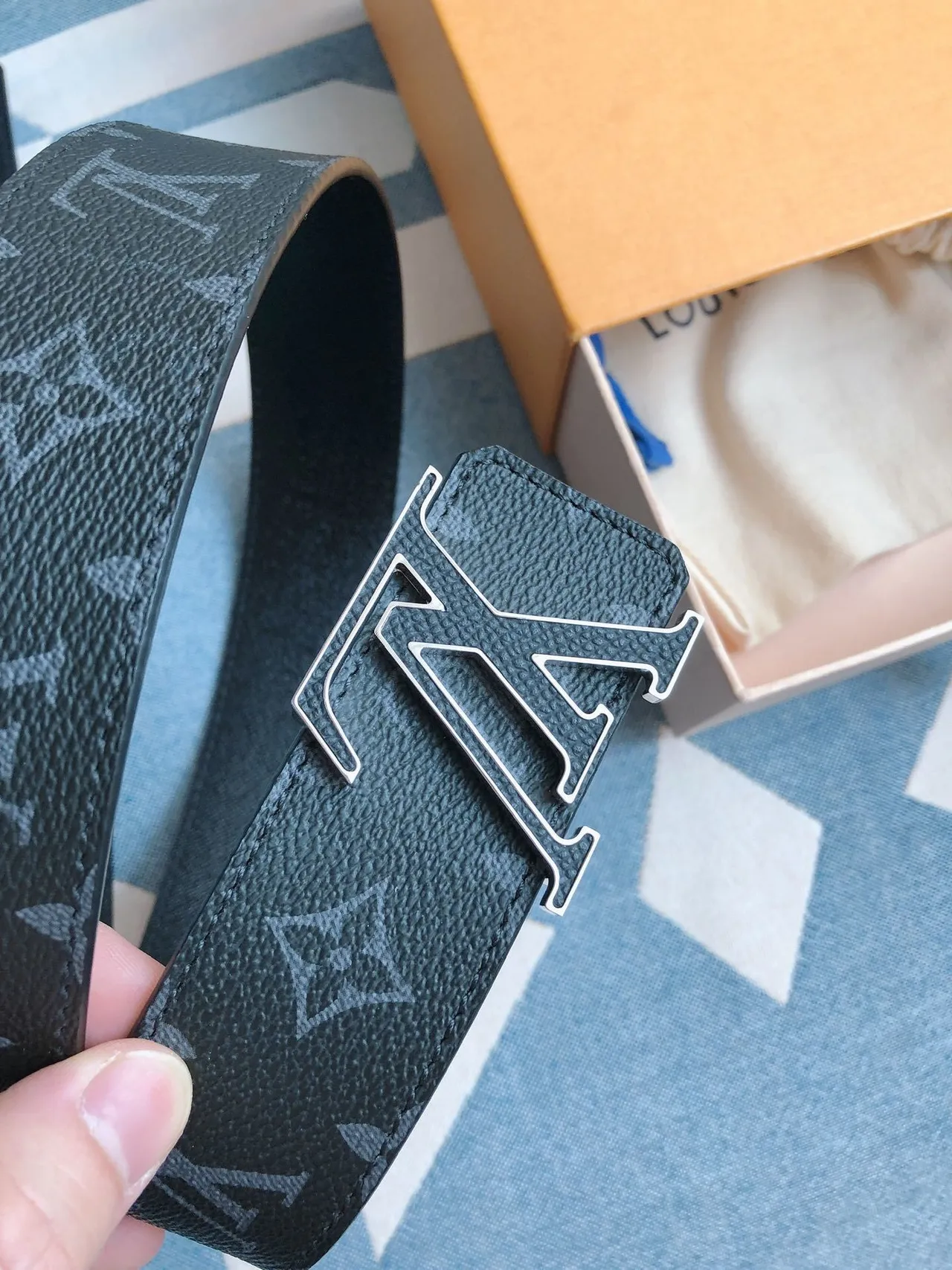 Louis Vuitton LV Initiales Monogram Leather Belt 8