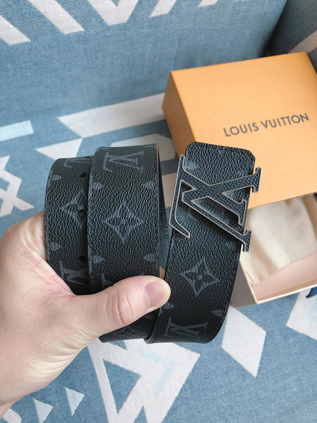 Louis Vuitton LV Initiales Monogram Leather Belt 9