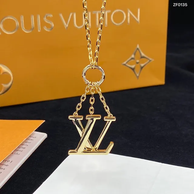 Louis Vuitton LV Monogram Gold-Tone Chain Necklace 6
