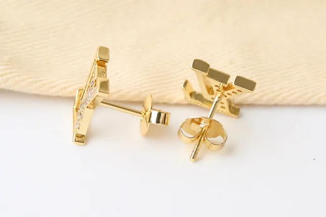 Louis Vuitton LV Monogram Pave Crystal Stud Earrings 2