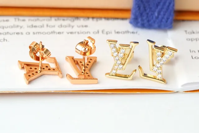 Louis Vuitton LV Monogram Pave Crystal Stud Earrings 6