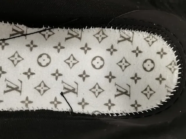 Louis Vuitton LV Trainer Black Gray Monogram-Print Leather Asymmetric Cage Overlay Lifestyle Sneakers 2
