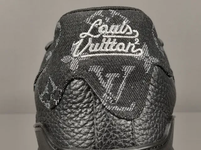 Louis Vuitton LV Trainer Black Gray Monogram-Print Leather Asymmetric Cage Overlay Lifestyle Sneakers 10