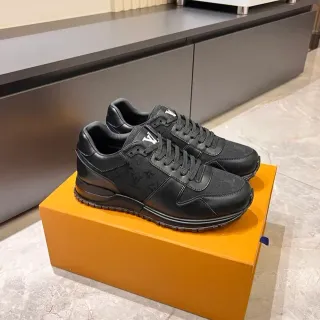 Louis Vuitton LV Trainer Black Monogram Canvas Leather Overlays Lifestyle Sneakers