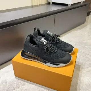 Louis Vuitton LV Trainer Black White Knit Upper Translucent Air Unit Lifestyle Sneakers
