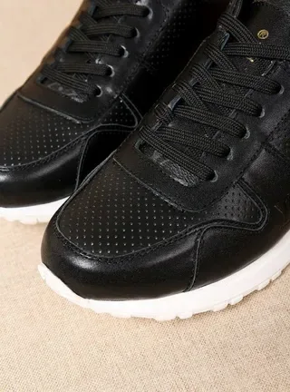 Louis Vuitton LV Trainer Black White Perforated Leather Chunky Sole Lifestyle Sneakers 3