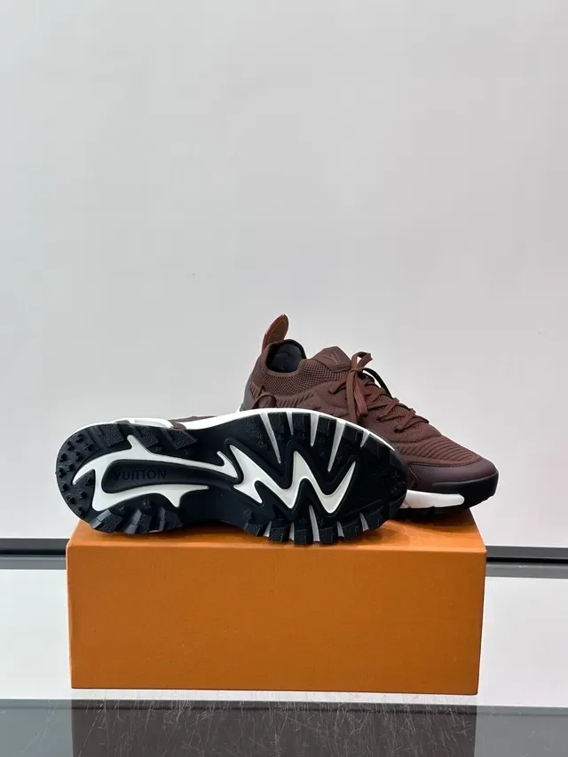 Louis Vuitton LV Trainer Brown Knit Lifestyle Sneakers 2