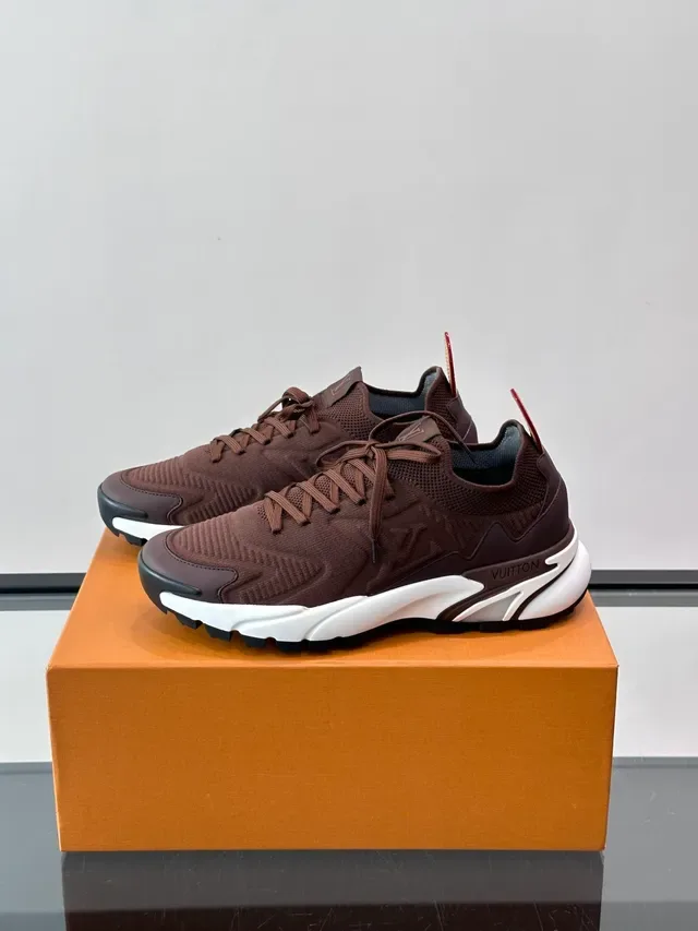 Louis Vuitton LV Trainer Brown Knit Lifestyle Sneakers 5