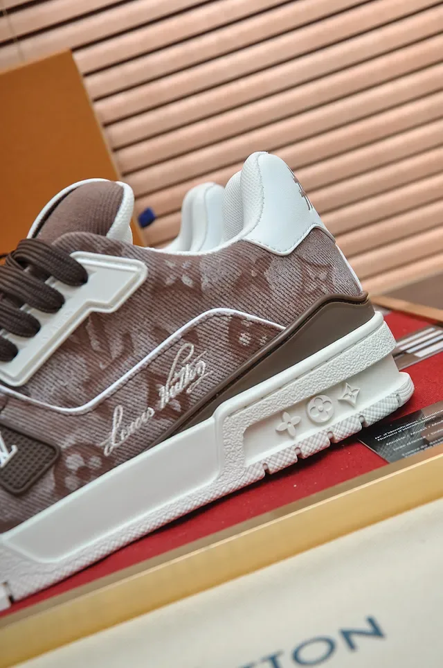 Louis Vuitton LV Trainer Brown White Monogram Canvas Chunky Sole Lifestyle Sneakers 2