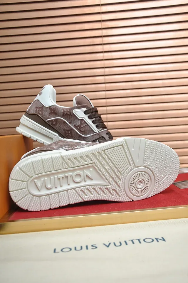 Louis Vuitton LV Trainer Brown White Monogram Canvas Chunky Sole Lifestyle Sneakers 3
